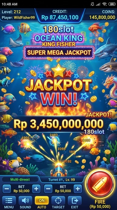Layar utama 180slot — antarmuka bersih setelah instalasi